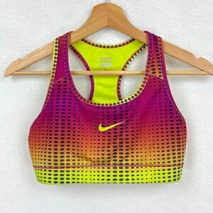Nike Pro Printed Sports Bra Athletic Racerback Ombre Training Gym Colorful M